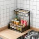 廚房L型拉式置物架 浴室抽拉式置物架 超省空間下水槽調味料收納架