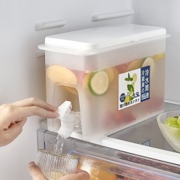冰箱水龍頭式冷水壺 創意水果茶冷水桶 3.5L大容量飲料水果茶壺