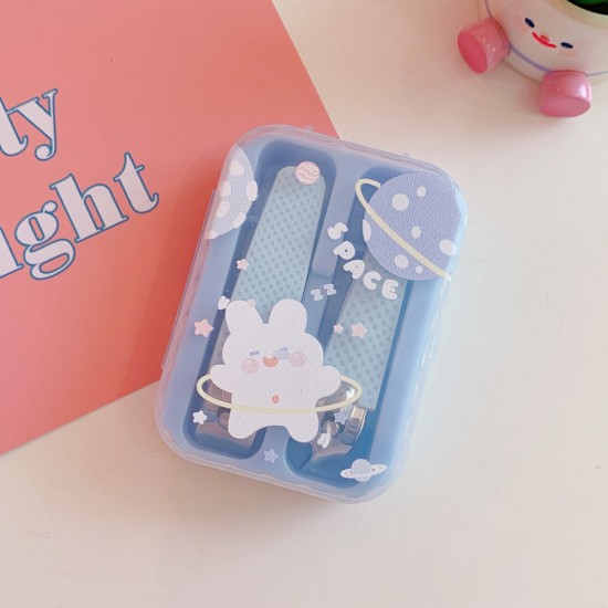 可愛斜口平口指甲剪組 創意方便攜帶美甲工具組 外出隨身指甲刀