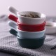 簡約陶瓷把手醬醋碟 火鍋沾醬小碟子 陶瓷手柄調味料碟 小菜碟
