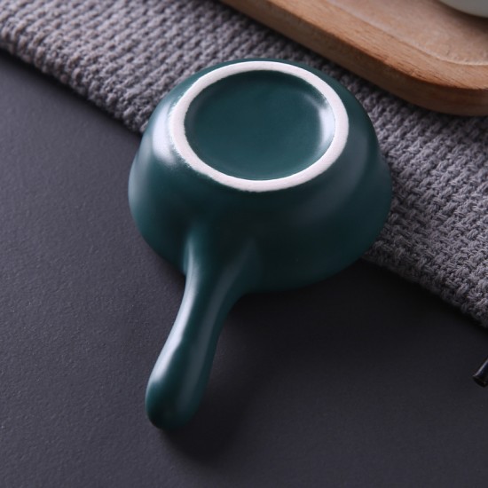 簡約陶瓷把手醬醋碟 火鍋沾醬小碟子 陶瓷手柄調味料碟 小菜碟