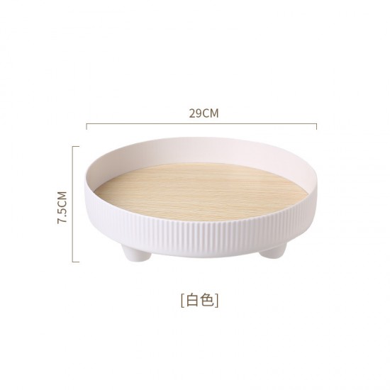 北歐風桌面裝飾托盤 簡約線條居家收納盤 木質化妝品收納盤 茶水置物架