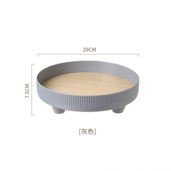 北歐風桌面裝飾托盤 簡約線條居家收納盤 木質化妝品收納盤 茶水置物架