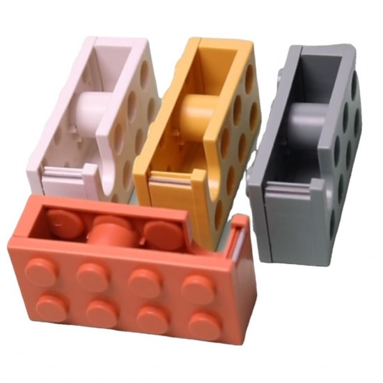 積木造型膠帶台 創意透明膠帶切割器 創意造型紙膠帶切割器