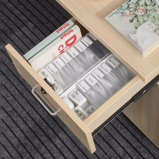 簡約充電線收納盒 桌面小型收納盒 抽屜分隔充電線收納神器 辦公室好物