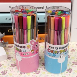 可水洗24色彩色筆 細字美勞必備彩色筆 六角24色繪畫文具  畫筆