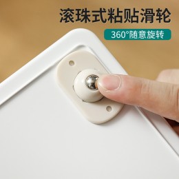 黏貼式鋼珠萬向滾輪 收納箱收納盒垃圾桶滾輪 創意通用滾輪 小輪子 滾輪貼 4個裝