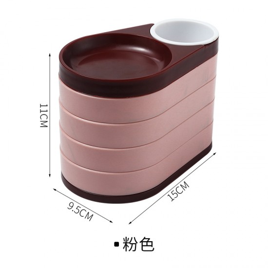 五層分類旋轉首飾盒 耳環項鍊戒指多層收納盒 大容量桌面小物收納盒