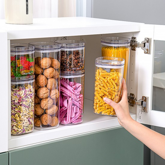 廚房透明密封罐 創意小老鼠保鮮收納盒 零食雜糧儲物罐