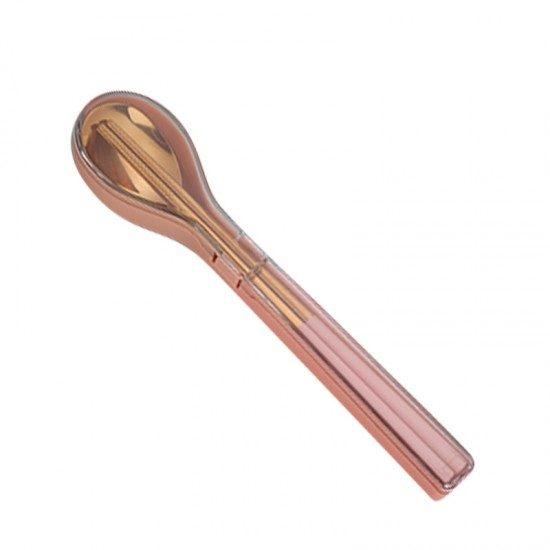 304不鏽鋼環保餐具2件組 方便攜帶環保餐具組 旅行學生必備餐具組