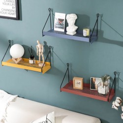 復古掛式牆面置物架 多功能鐵藝壁掛收納架 簡約宿舍必備收納掛架