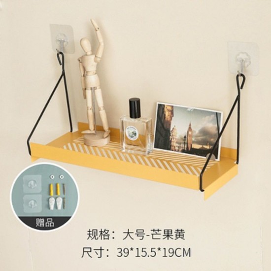 復古掛式牆面置物架 多功能鐵藝壁掛收納架 簡約宿舍必備收納掛架