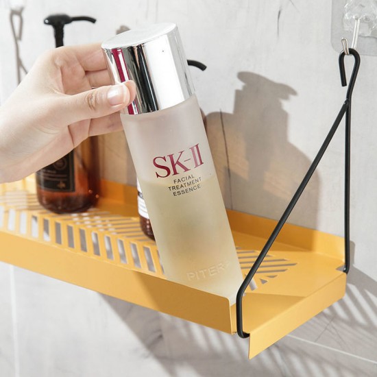 復古掛式牆面置物架 多功能鐵藝壁掛收納架 簡約宿舍必備收納掛架