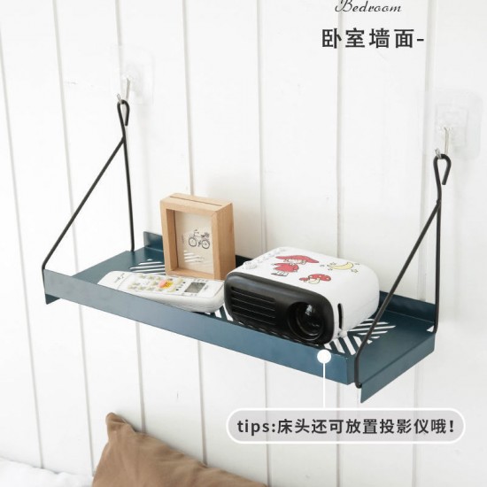 復古掛式牆面置物架 多功能鐵藝壁掛收納架 簡約宿舍必備收納掛架