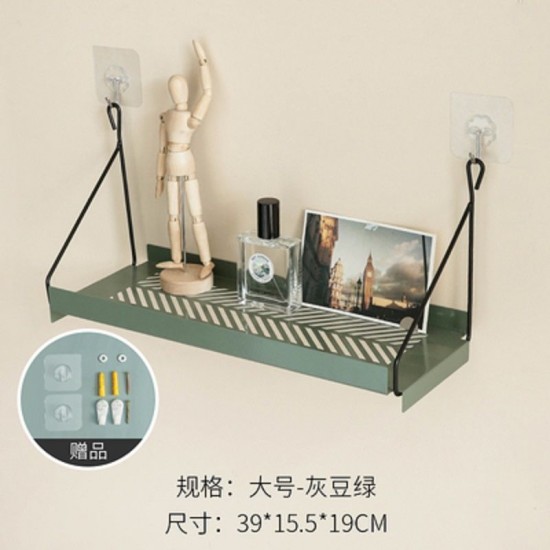 復古掛式牆面置物架 多功能鐵藝壁掛收納架 簡約宿舍必備收納掛架