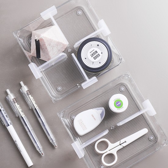 冰箱收納隔板 自由組合創意分隔板 日式分類隔板 文具分隔片 4個裝