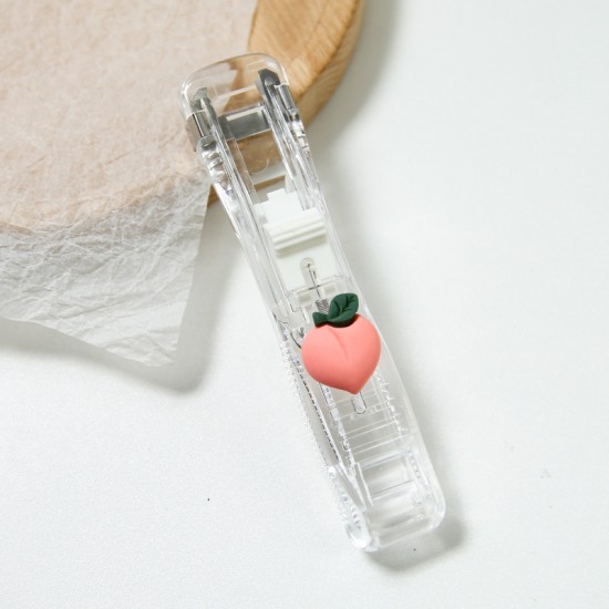 可愛透明推夾器 金屬試卷整理夾 文件資料夾 金屬票券夾