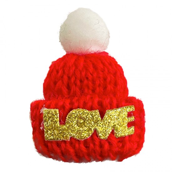 迷你針織聖誕手指帽 聖誕樹裝飾必備 迷你聖誕毛線帽 聖誕酒瓶帽