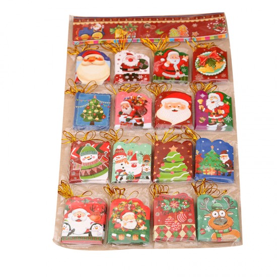 聖誕造型小卡 可愛聖誕節必備許願卡 聖誕樹裝飾賀卡 聖誕節裝飾品 128張卡片