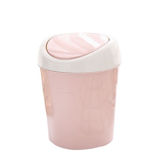 簡約桌面搖擺垃圾桶 迷你家用雜物桶 客廳桌面辦公小號收納桶