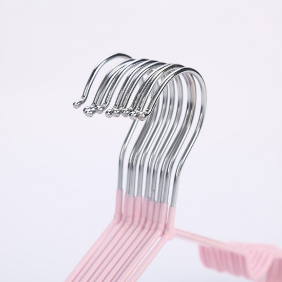 防滑不鏽鋼成人衣架 加粗乾濕兩用衣架 奈米凹槽曬衣架 10支裝