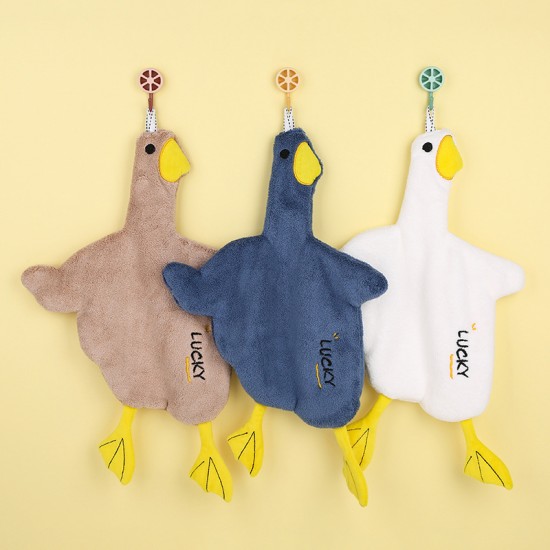 可愛小鴨子造型擦手巾 廚房必備強力吸水小毛巾 掛式擦手巾