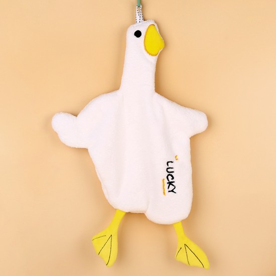 可愛小鴨子造型擦手巾 廚房必備強力吸水小毛巾 掛式擦手巾