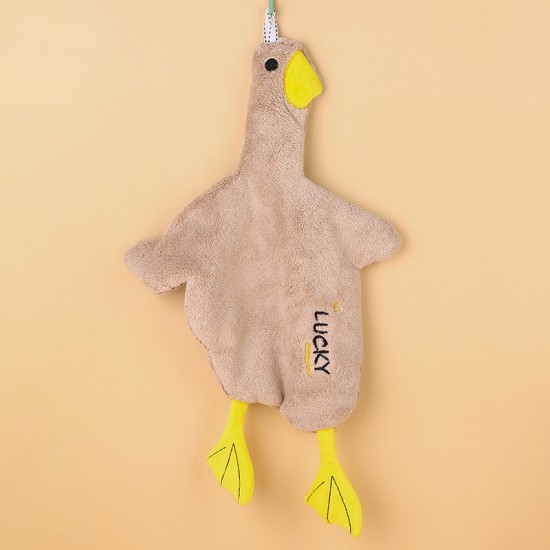 可愛小鴨子造型擦手巾 廚房必備強力吸水小毛巾 掛式擦手巾