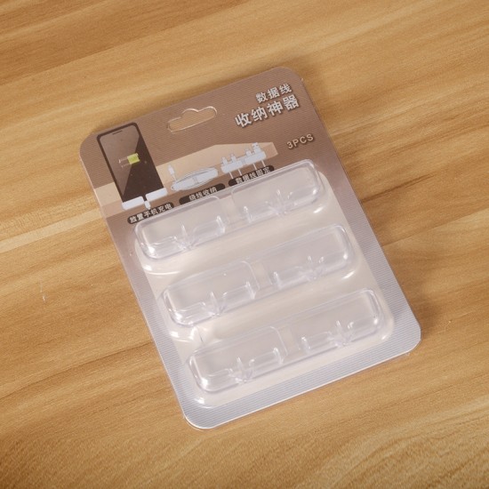 充電線收納神器 黏貼式手機充電支架 創意電線固定器 3個裝