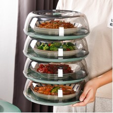 單層透明飯菜罩 廚房必備圓形餐桌食物罩 防塵防蟲塑膠餐桌罩