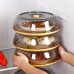 單層透明飯菜罩 廚房必備圓形餐桌食物罩 防塵防蟲塑膠餐桌罩