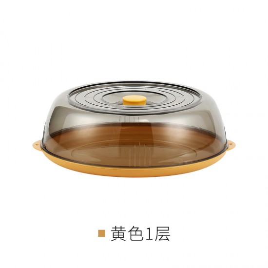 單層透明飯菜罩 廚房必備圓形餐桌食物罩 防塵防蟲塑膠餐桌罩