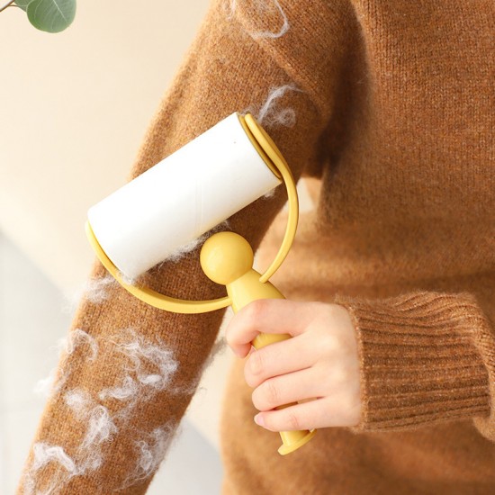 人形站立造型黏毛人形站立造型黏毛器 滾筒式衣物除毛器 可撕式捲筒黏毛器 黏毛神器