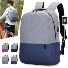 商務休閒雙肩包 旅行必備收納包 牛津布電腦包 雙色旅行後背包