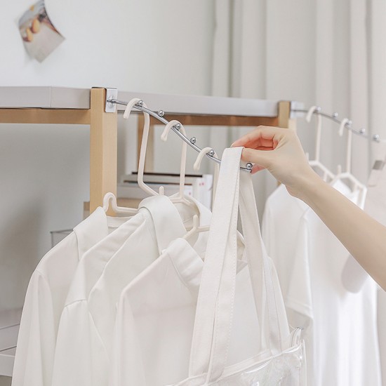 方管圓珠掛勾衣架 宿舍寢室收納神器 上下舖床邊衣服置物架 床頭掛鉤