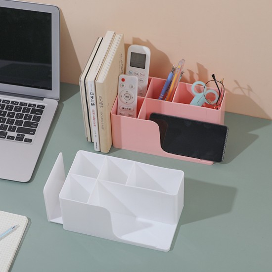 桌面多功能收納盒 辦公室文件置物架 桌面分隔收納盒 文具置物架