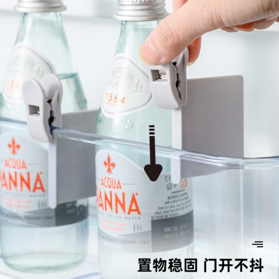 自動調整冰箱分隔板 冰箱分隔夾扣 冰箱調味料包懸掛式收納夾 2個裝