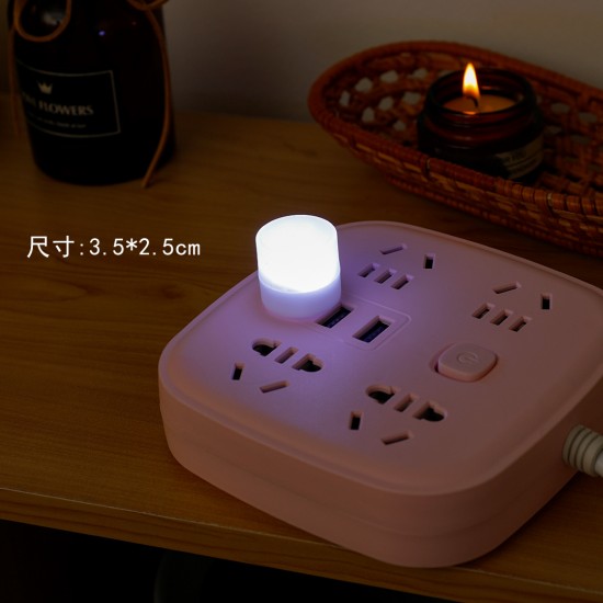 簡約USB小夜燈 居家必備LED隨身燈 多用途小圓燈 床頭護眼燈 小燈