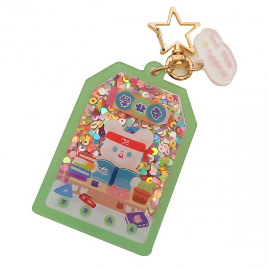 御守造型吊飾 可愛壓克力流沙鑰匙圈 好運御守包包吊飾 創意小禮物