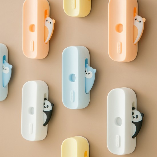 可愛動物磁吸式電動牙刷架 創意牙刷收納架 浴室黏貼式置物架