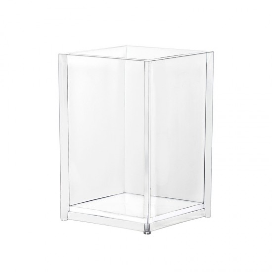 簡約透明壓克力筆筒 桌面雜物收納桶 文具整理收納盒 透明筆筒