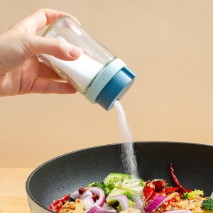 玻璃旋轉調味瓶 廚房必備防潮調味盒 兩個裝 多功能調味罐