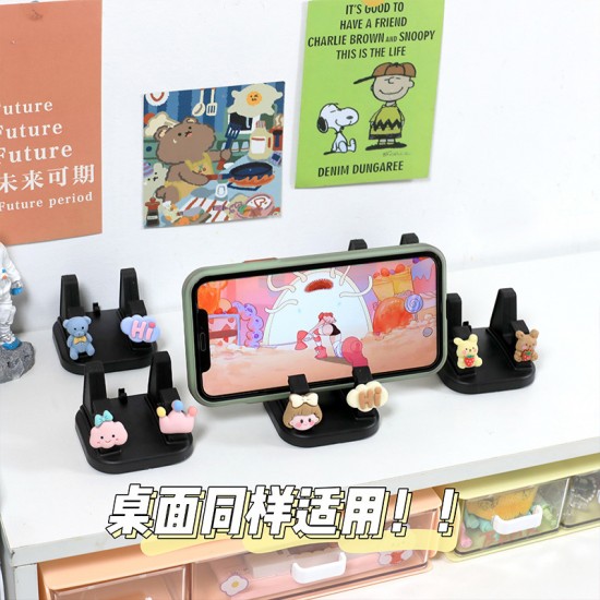 可旋轉車用手機支架 黏貼式多功能支架 可愛車用導航支架