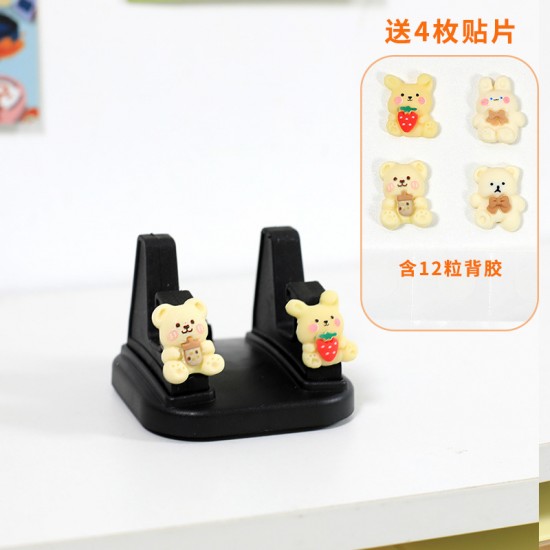 可旋轉車用手機支架 黏貼式多功能支架 可愛車用導航支架