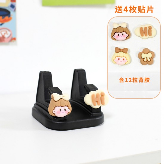 可旋轉車用手機支架 黏貼式多功能支架 可愛車用導航支架