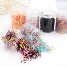 一次性橡皮筋 兒童寶寶橡皮筋髮圈 桶裝彩色小髮圈 髮飾