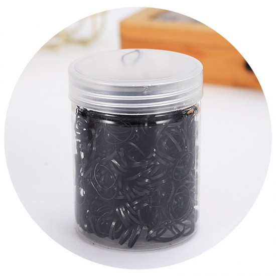 一次性橡皮筋 兒童寶寶橡皮筋髮圈 桶裝彩色小髮圈 髮飾