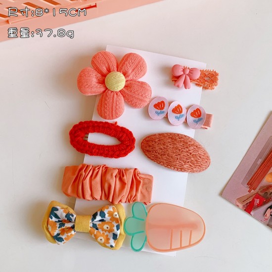 可愛兔子花朵蝴蝶結髮夾組 多款造型瀏海夾 創意造型髮夾 BB夾 蝴蝶結髮夾