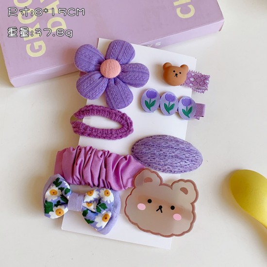 可愛兔子花朵蝴蝶結髮夾組 多款造型瀏海夾 創意造型髮夾 BB夾 蝴蝶結髮夾