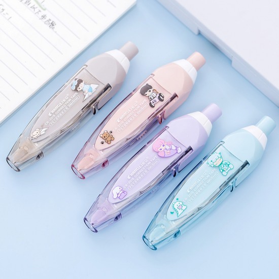 Q版女孩修正帶 可換替芯立可帶 隨身按動式塗改帶